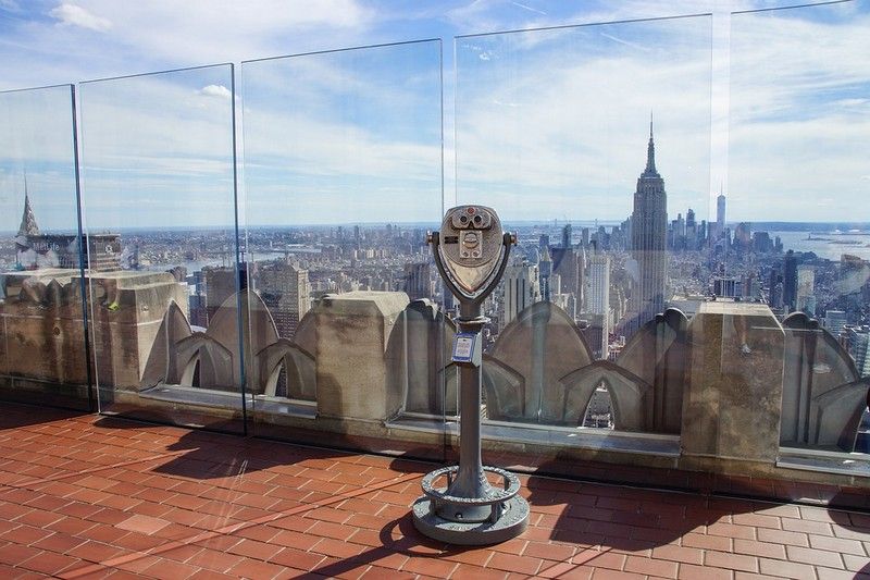 Zona de observación exterior del Top of the Rock