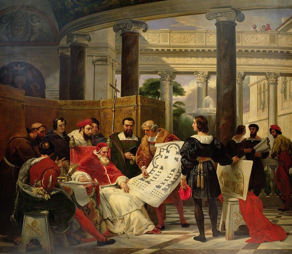 Representación del Papa Julio II relacionado con la Capilla Sixtina