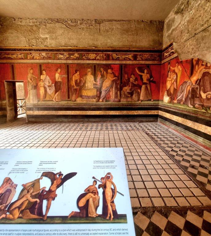 Villa de los Misterios en las ruinas de Pompeya
