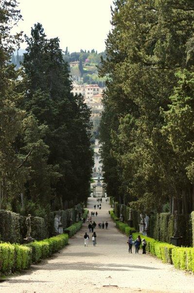 Vista del patio interior del Palacio Pitti en Florencia